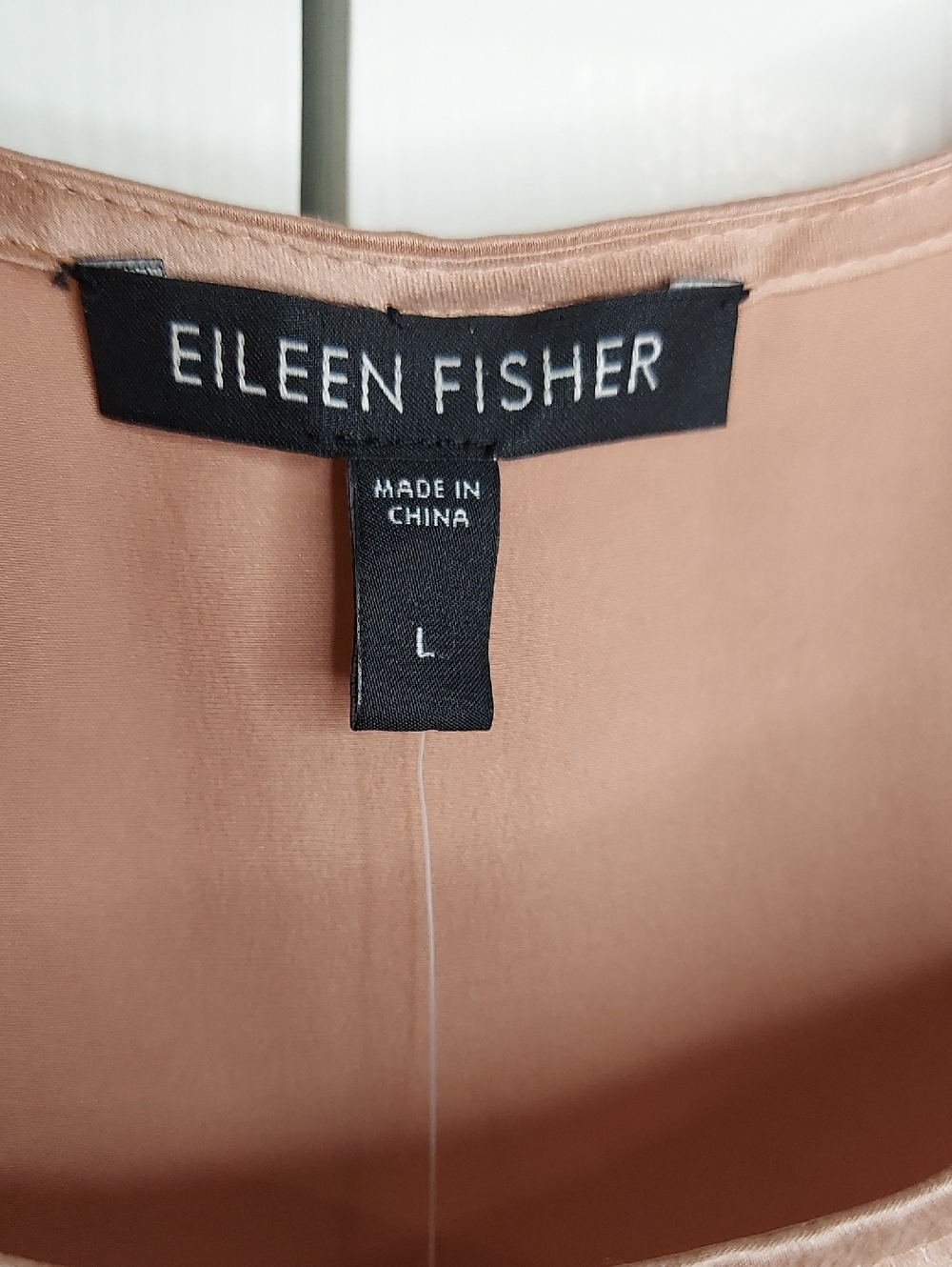 Eileen Fisher Tank, New!Size L, Silk Charmeuse, Pink Shell - Picture 3 of 10